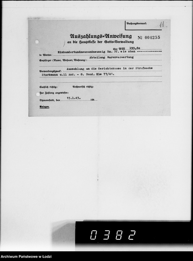 Obraz 16 z jednostki "Einnahme Anweisungen"