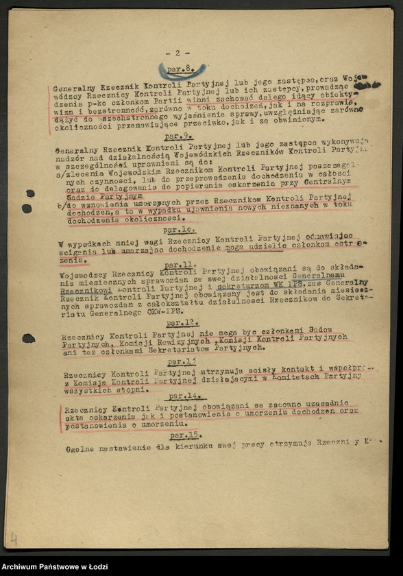 Obraz 3 z jednostki "Regulaminy Rzecznika oraz Komisji Kontroli Partyjnej i Sądu Partyjnego"