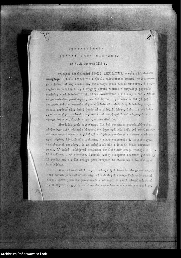 Obraz 4 z jednostki "Sprawozdanie Sekcji Asenizacyjnej po dz. 30 VI 1915"