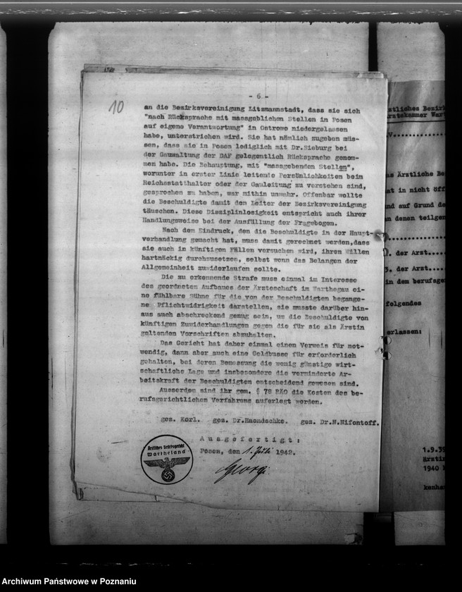 Obraz 14 z jednostki "Berufsgerichtliche Verfahren gegen Ärzte"