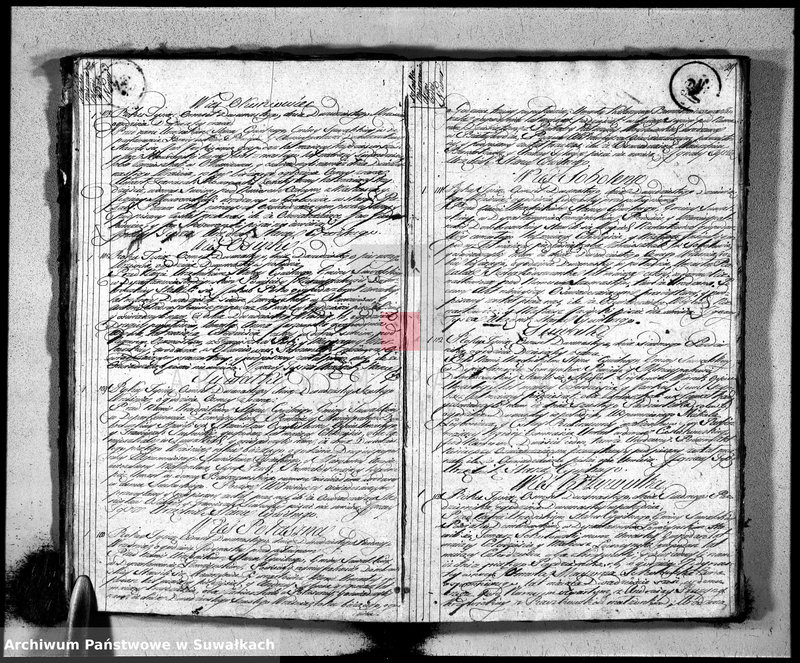 image.from.unit.number "Księga aktu umarłych gminy suwalskiey, powiatu dąbrowskiego w departamencie łomżyńskim od dnia 1 maja 1813 po 1 maja 1814"