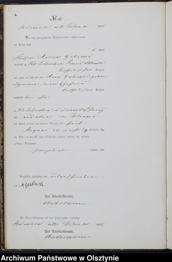 image.from.unit.number "Geburts-Neben-Register Nr 1 -167"