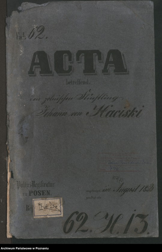 Obraz 4 z jednostki "A. betr. Johann von Haciski"