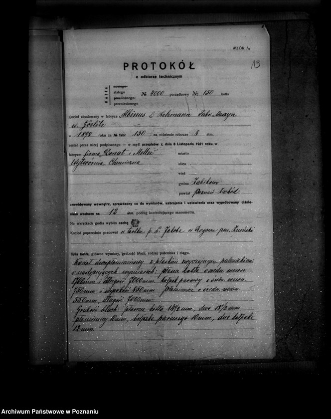 Obraz 17 z jednostki "Wytwórnia Chemiczna Firmy Donat i Meller w Źabikowie powiat poznański nr woj. 10"