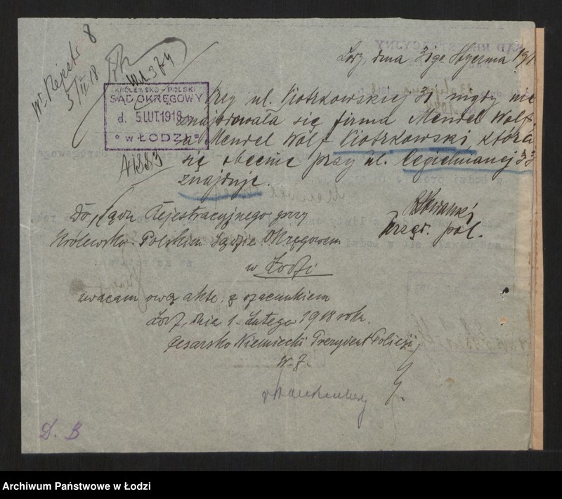 Obraz 10 z jednostki "Mendel Piotrkowski - skład towarów manufakturowych"