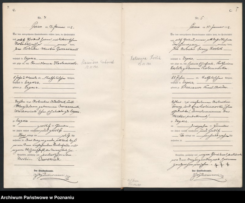 Obraz 5 z jednostki "Księga miejscowa zgonów [Rejestr główny zgonów]"