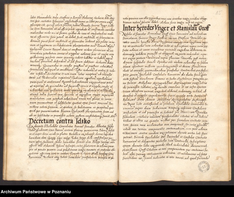 Obraz 19 z jednostki "Acta coram spectabilis consulatu Posnaniensi."