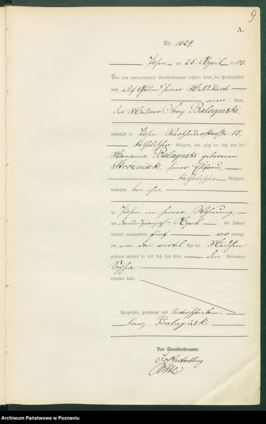 Obraz 11 z jednostki "Księga miejscowa urodzeń tom IV"