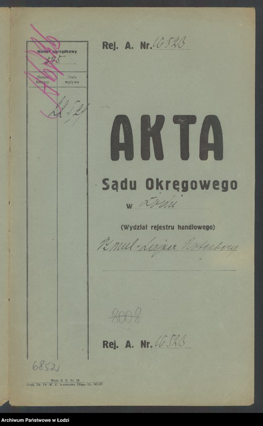 Obraz 2 z jednostki "Szmul Lajzer Rotenberg - sklep spożywczy"