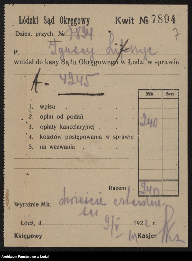 Obraz 9 z jednostki "Ignacy Lipszyc – sprzedaż towarów wełnianych"