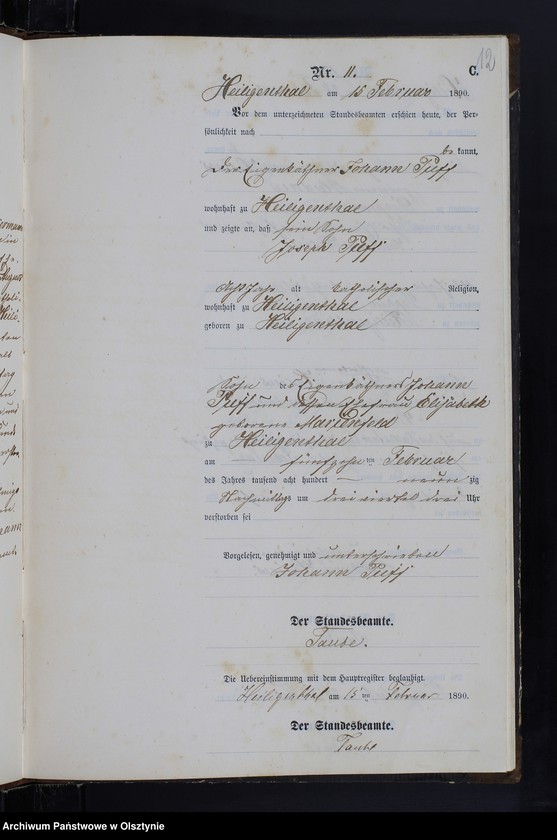 image.from.unit.number "Sterbe-Neben-Register Nr 1 - 45"