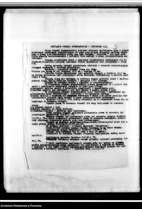 Obraz 7 z jednostki "Korespondencja Związku-rozkazy wykonawcze, wytyczne do pracy Związku Rezerwistów, zarządzenia w sprawie ulg kolejowych, sprawy personalne, sprawozdania z działalności"