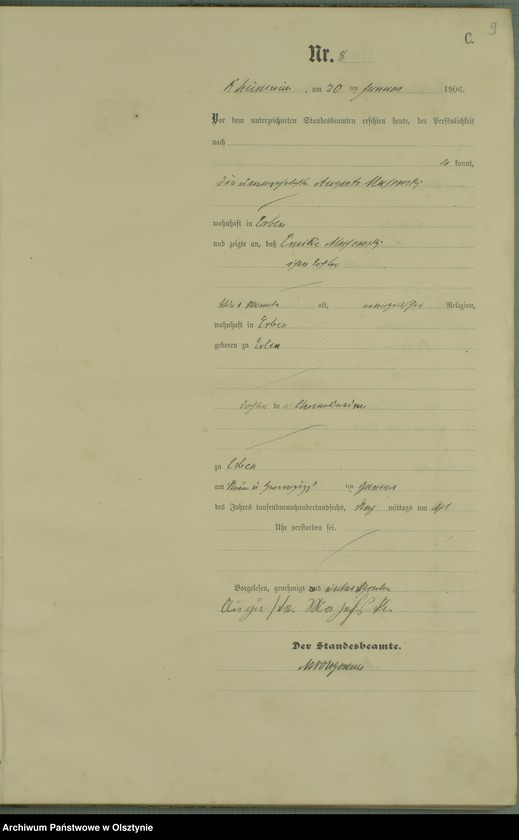 image.from.unit.number "Sterbe-Haupt-Register Nr 1 - 71"