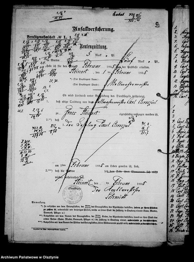 image.from.unit.number "/Akten betr. Berufs- u. Gewerbezählung in den zu Steinort gehörenden Gütern/"