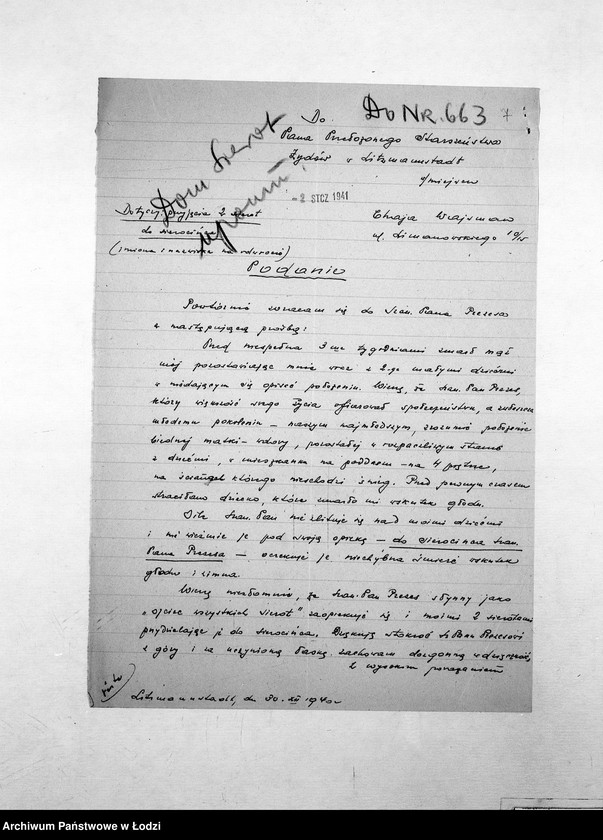 Obraz 10 z jednostki "[Podania o umieszczenie dzieci w domu sierot, żłobku, przedszkolu, na kolonii]"