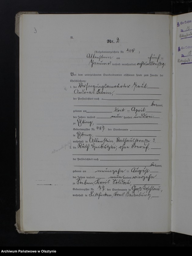 image.from.unit.number "Heirats-Haupt-Register Tom I, Nr 1-168"