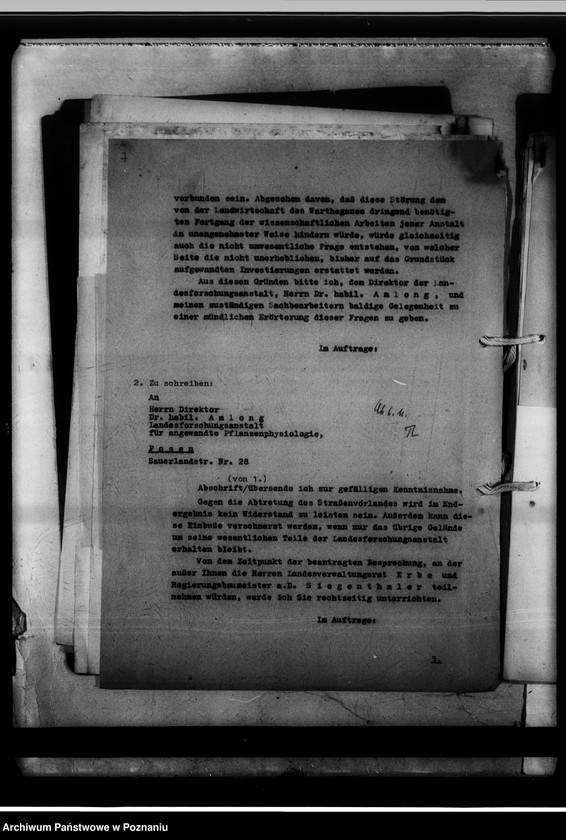 Obraz 11 z jednostki "Gauversuchsanstalt für Pflanzphysiologie Verlegung der Anstalt."