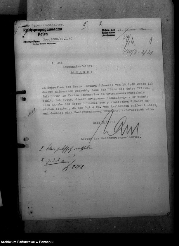 Obraz 7 z jednostki "Ortsnamenänderung Kreis Hohensalza"