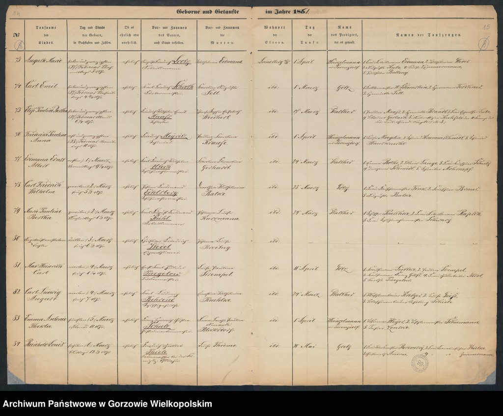 image.from.unit.number "Duplikate der Hauptkirche zu Landsberg an der Warthe (zawiera też księgę zgonów Konkordien Kirche mit der reformirten und Militair Gemeinde z 1861 r.)"