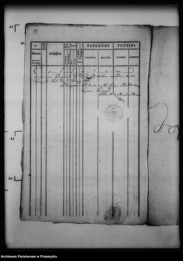 Obraz 15 z jednostki "[Kopie ksiąg metrykalnych parafii Grab z filiami Ożenna, Wyszowatka (dekanat Dukla)]"