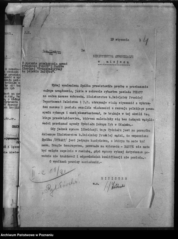 Obraz 11 z jednostki "Deleg. Departamentu Rolnictwa i D. Państw. Rybołówstwo"