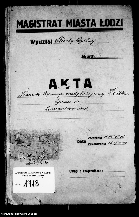 Obraz 4 z jednostki "Akta tyczące się komissoriów"