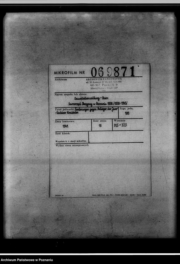 Obraz 2 z jednostki "Forderung gegen Anlieger der Jarotschiner Kreisbahn."