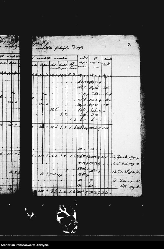 image.from.unit.number "Nachweisung des verkauften Getreides u. des dafür vereinnahmten Geldes. Beylage E"
