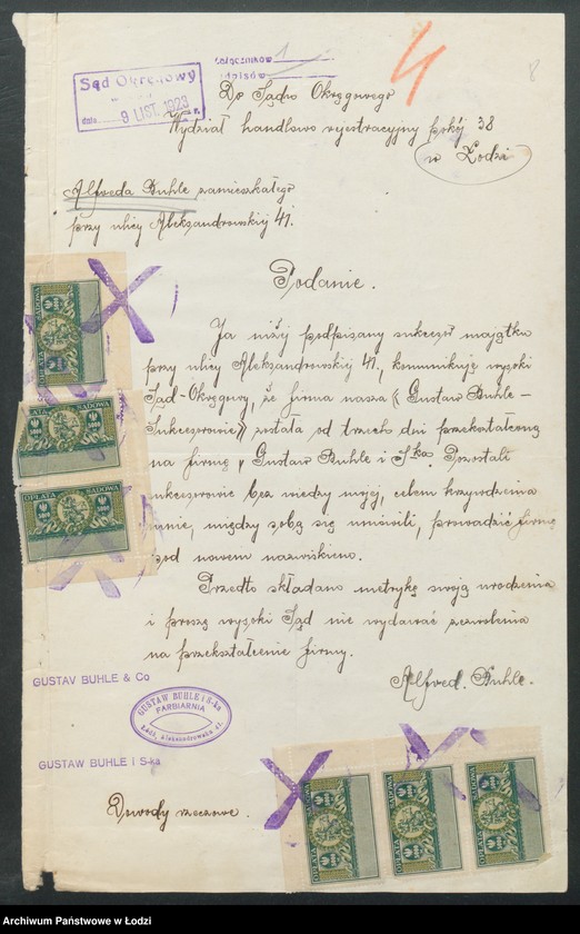 Obraz 10 z jednostki "Gustaw Buhle i S-ka- farbiarnia"