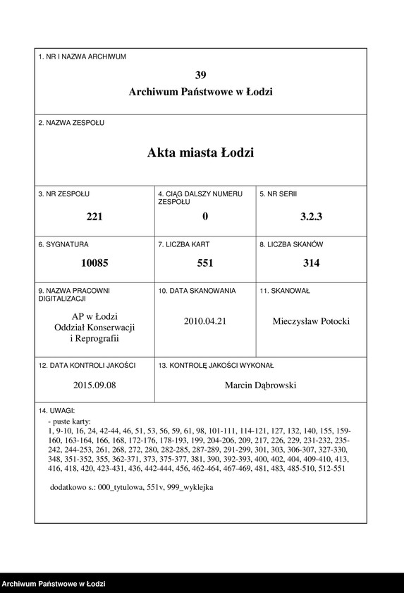 Obraz 1 z jednostki "[Księga ludności stałej m. Łodzi guberni piotrkowskiej nr domu 489-495]"