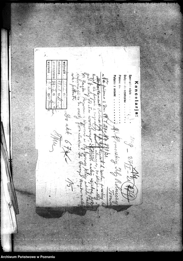 Obraz 19 z jednostki "Sprawy szczegółowo-administracyjne Sztuczne nawozy azotowe"