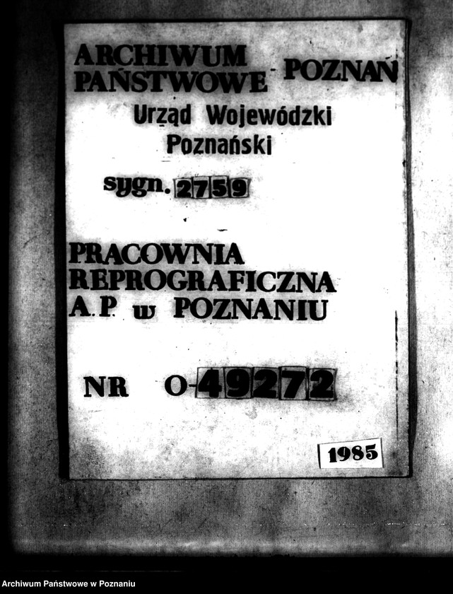 Obraz 1 z jednostki "Rejestr zasiewów obrębu Nowawieś pod Wronkami powiatu szamotulskiego"