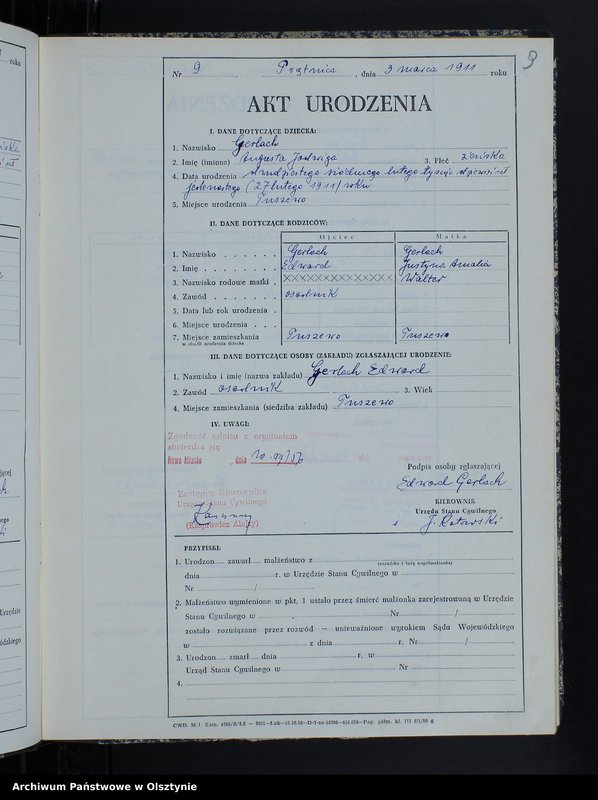image.from.unit.number "Księga urodzeń Nr 1 - 57, 1-57, 1-74 /przepisana w języku polskim z oryginału niemieckiego w dniu 10.12.1956r./"