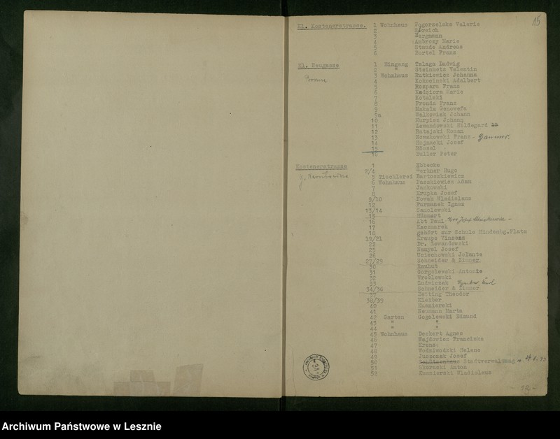 image.from.unit.number "[Rejestr mieszkańców Leszna /Strassen und Hausnumer Verziehnis/]"