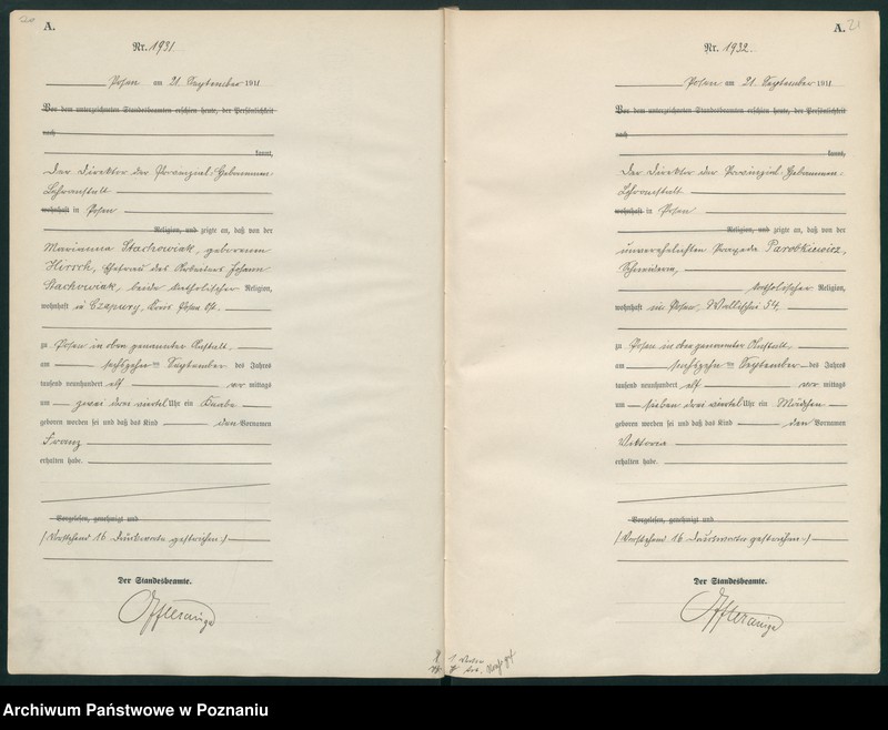 Obraz 13 z jednostki "Księga miejscowa urodzeń tom V [Rejestr główny urodzeń]"