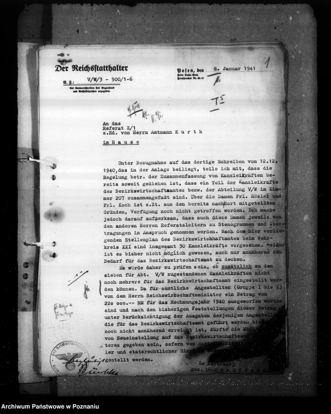 Obraz 5 z jednostki "Korespondencja, zarządzenia i opinie w sprawach personalnych"