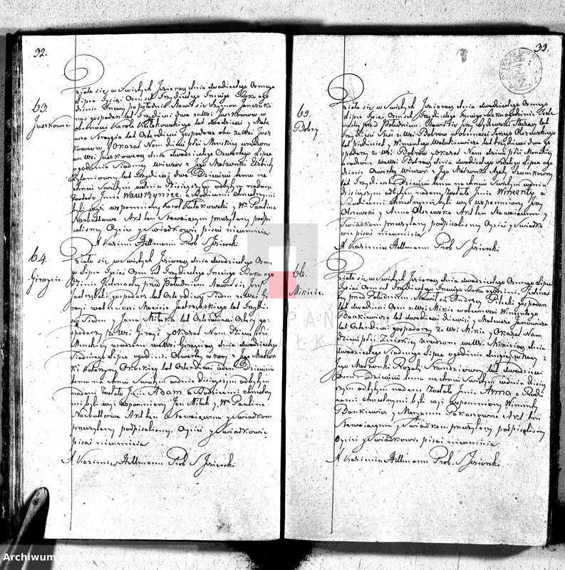 image.from.unit.number "Duplikat parafij święto jeziorskiey urodzonych, zaślubionychz y zmarłych z roku 1833"