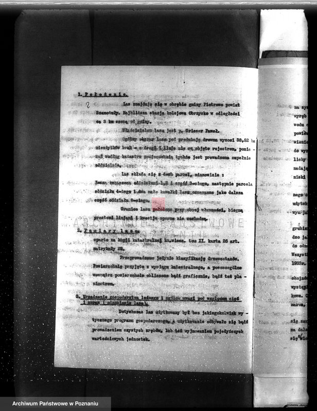 image.from.unit.number "Plan urządzenia gospodarstwa leśnego dla lasu majętności P. Griesera powiat szamotulski 1930-1940"