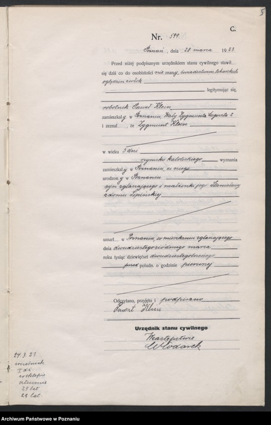 image.from.unit.number "Księga miejscowa zgonów tom II [Rejestr główny zgonów]"