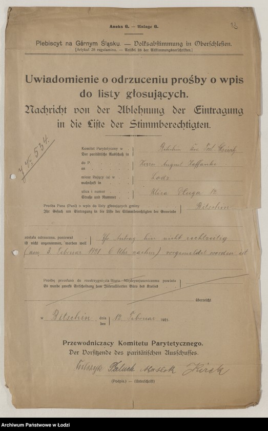 Obraz 15 z jednostki "[Odrzucenia, apelacje]"