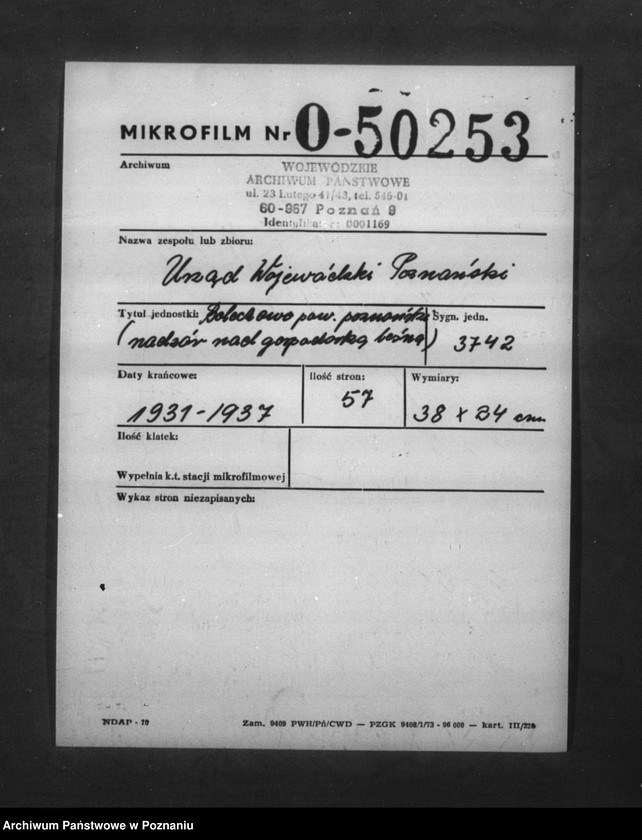 Obraz 2 z jednostki "Bolechowo powiat poznański /nadzór nad gospodarką leśną/"