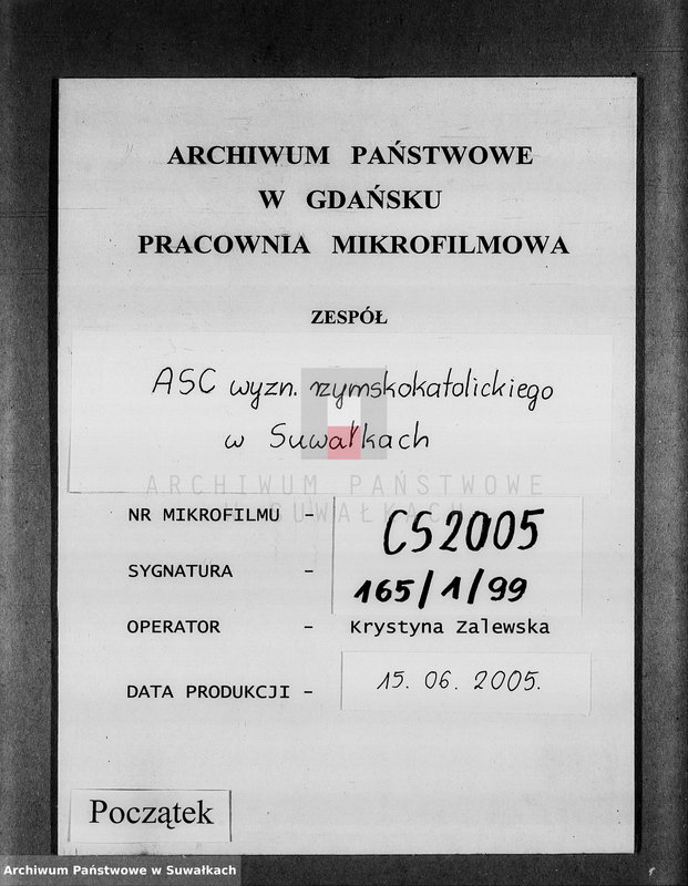 image.from.unit.number "[Duplikat akt zgonów wyznania rzymskokatolickiego parafii w Suwałkach]"