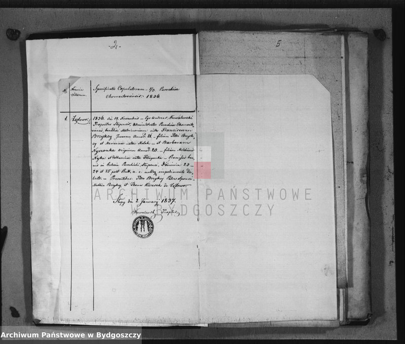 image.from.team "Akta metrykalne parafii rzymskokatolickiej w Chomętowie, pow. Szubin"