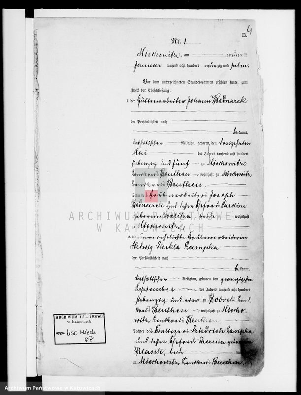 image.from.unit.number "Księga małżeństw za rok 1897 [nr 1 - 102]"