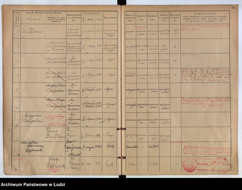 image.from.unit.number "[Księga ludności stałej m. Łodzi guberni piotrkowskiej nr domu 904-913]"