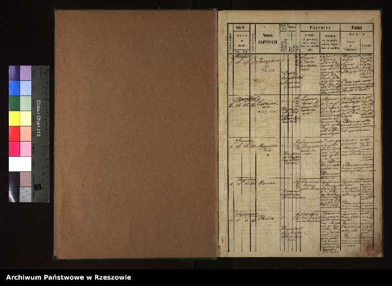 Obraz z jednostki "Księga urodzeń dla miejscowości Niżna Łąka"