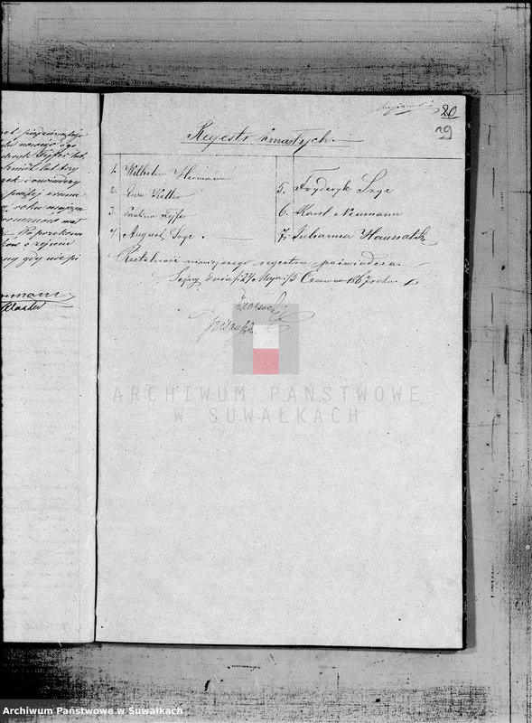 image.from.unit.number "Duplikat Aktów Urodzenia, Małżeństw i Zejścia dla Filiału Ewangelicko- Augsburgskiego w mieście Serejach na rok 1856"