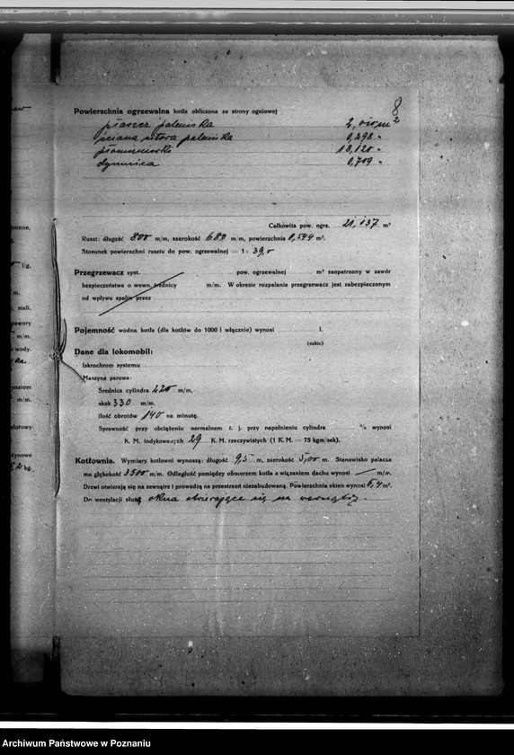 Obraz 12 z jednostki "Tartak Zarządu Leśnego w Turwi, pow. kościański, nr woj. kotła 166"