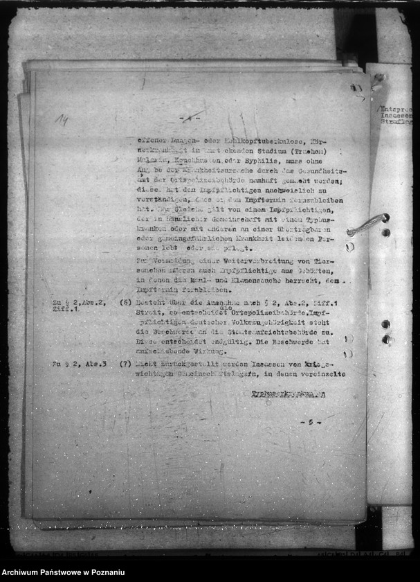 Obraz 18 z jednostki "Ärztliche Betreuung der Schüler an Lehrerbildungsanatalten. Schutzimpfungen"