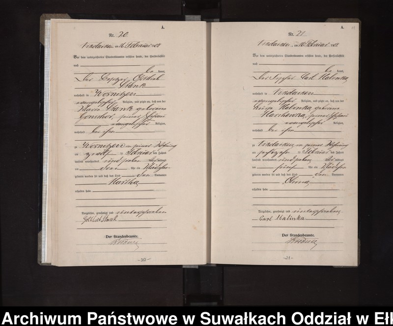 image.from.unit.number "Geburts-Haupt-Register des Königlichen Preussischen Standes-Amtes Nikolaiken Kreis Sensburg"